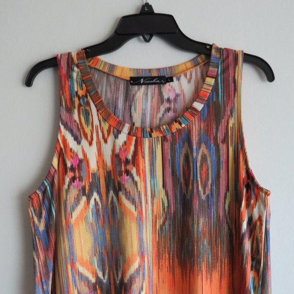 Neesha Sleeveless Top Women’s Multicolored Summer Knit top size L - Picture 2 of 6